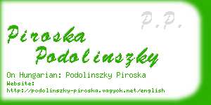 piroska podolinszky business card